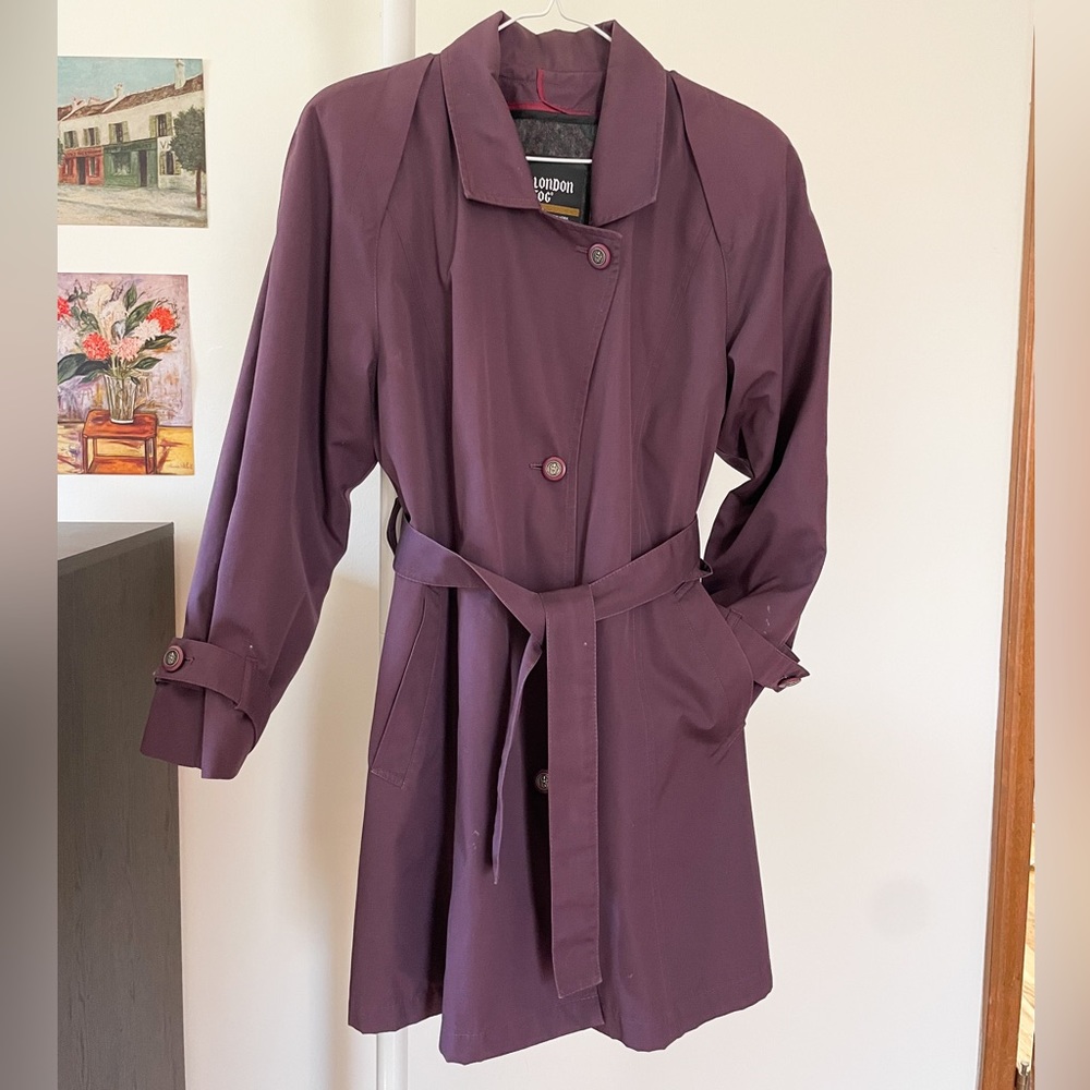 Vintage Purple London Fog Trench with Lining